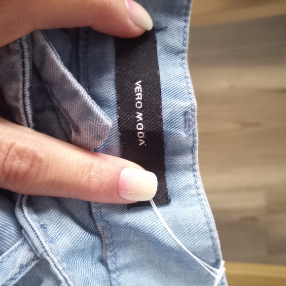 Vero Moda Sky Blue Loose Tie Casual Pants - Picture 2 of 6